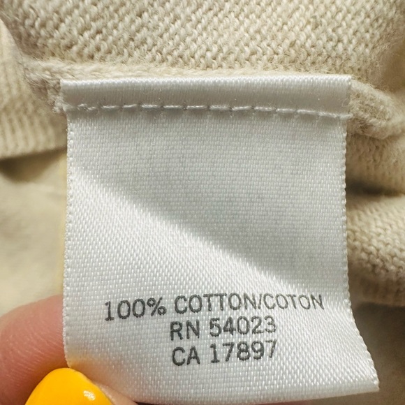 Banana Republic Men Oxford 100% Cotton Long Sleeve Sweater Beige Size L - Picture 3 of 6